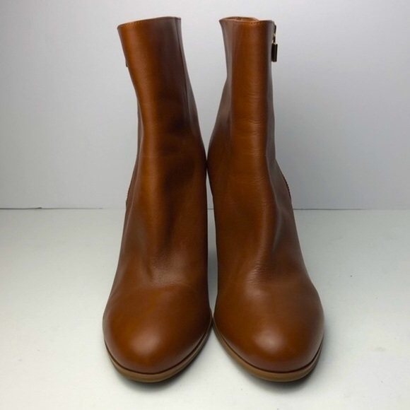 Michael Kors Frenchie Brown Ankle Boots Minimalist 10 - Picture 3 of 14